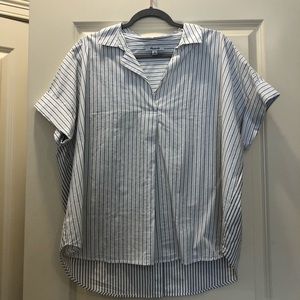 Madewell Striped V-neck Top